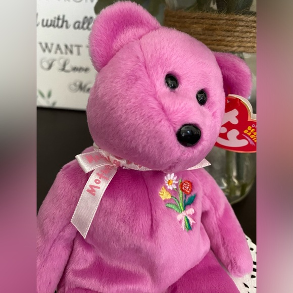 💐 “MOTHER” RETIRED TY BEANIE BABY BEAR. DATED 2004! MINT WITH MINT TAGS! - Picture 4 of 7